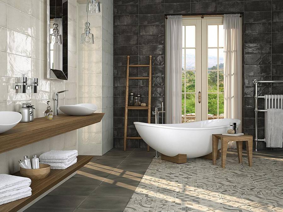 Черно-белая ванная комната: выбор отделки, сантехники, мебели, оформление туалета