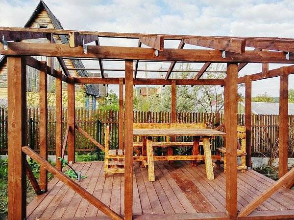 Беседки из дерева — 50 фото простых и красивых дачных проектов